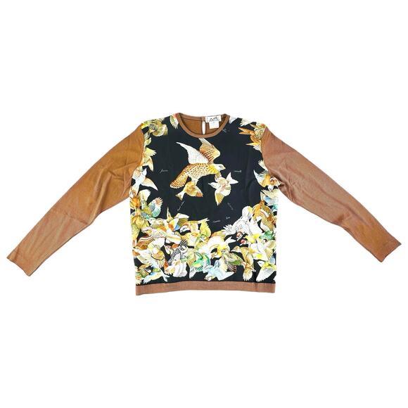 Hermès Vintage Silk Bird Top - Picture 1 of 10
